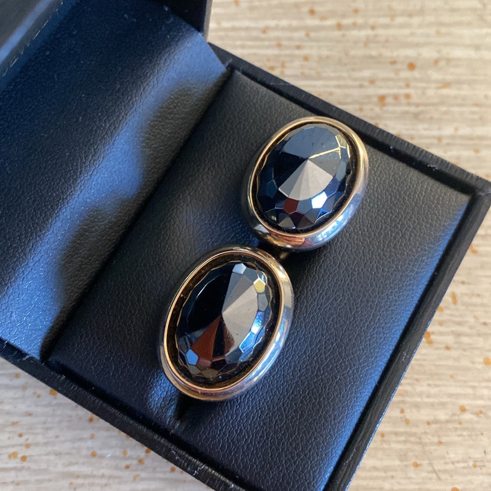Vintage Designer Hematite Cufflinks